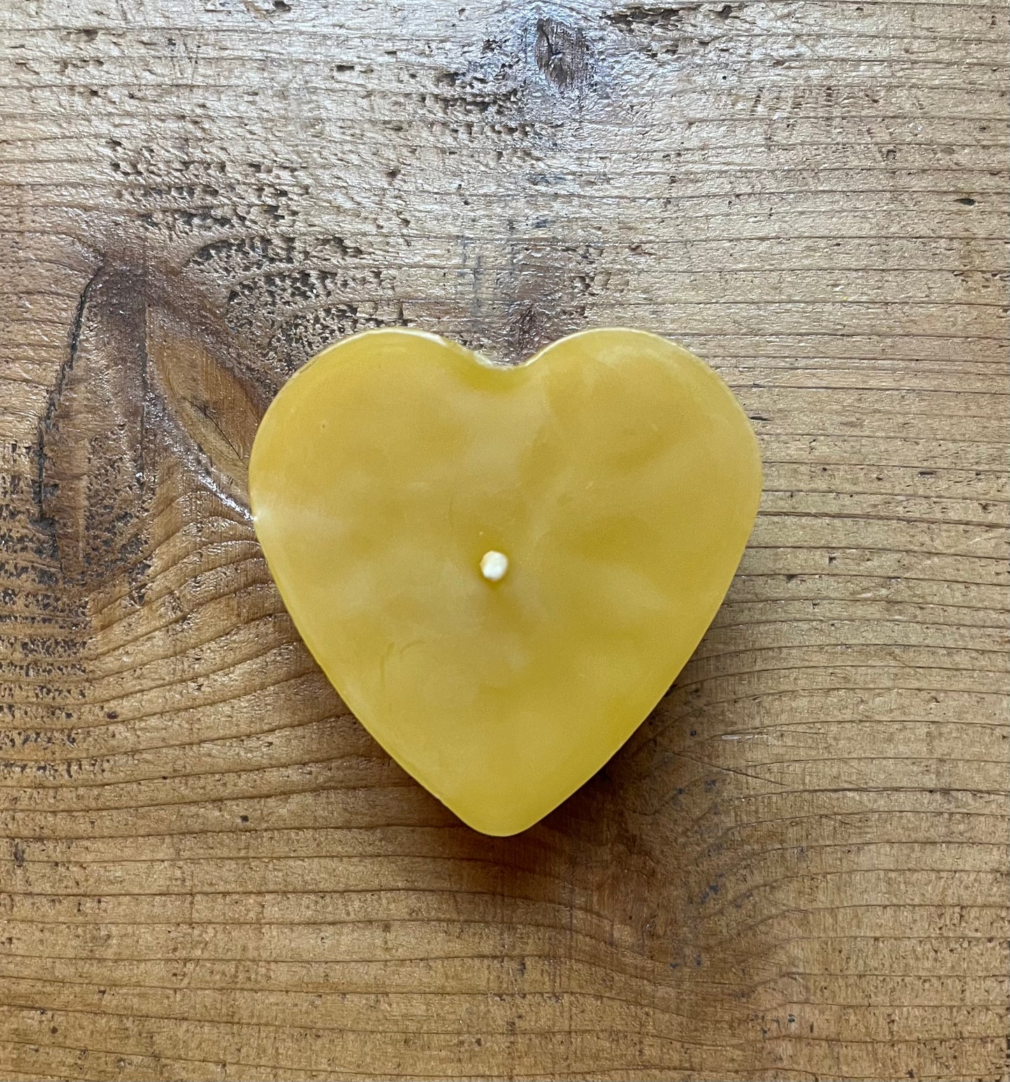Beeswax Heart Candle