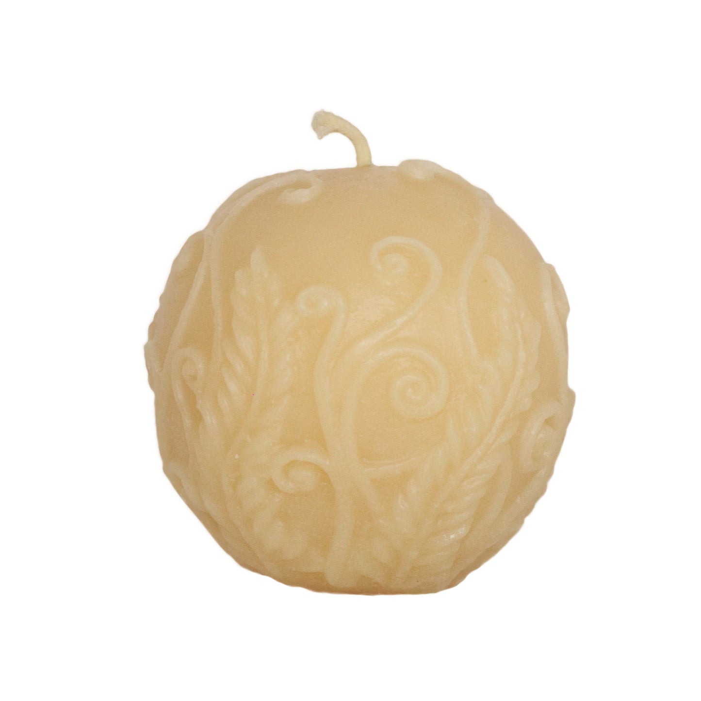 Beeswax candle fern ball ornamental