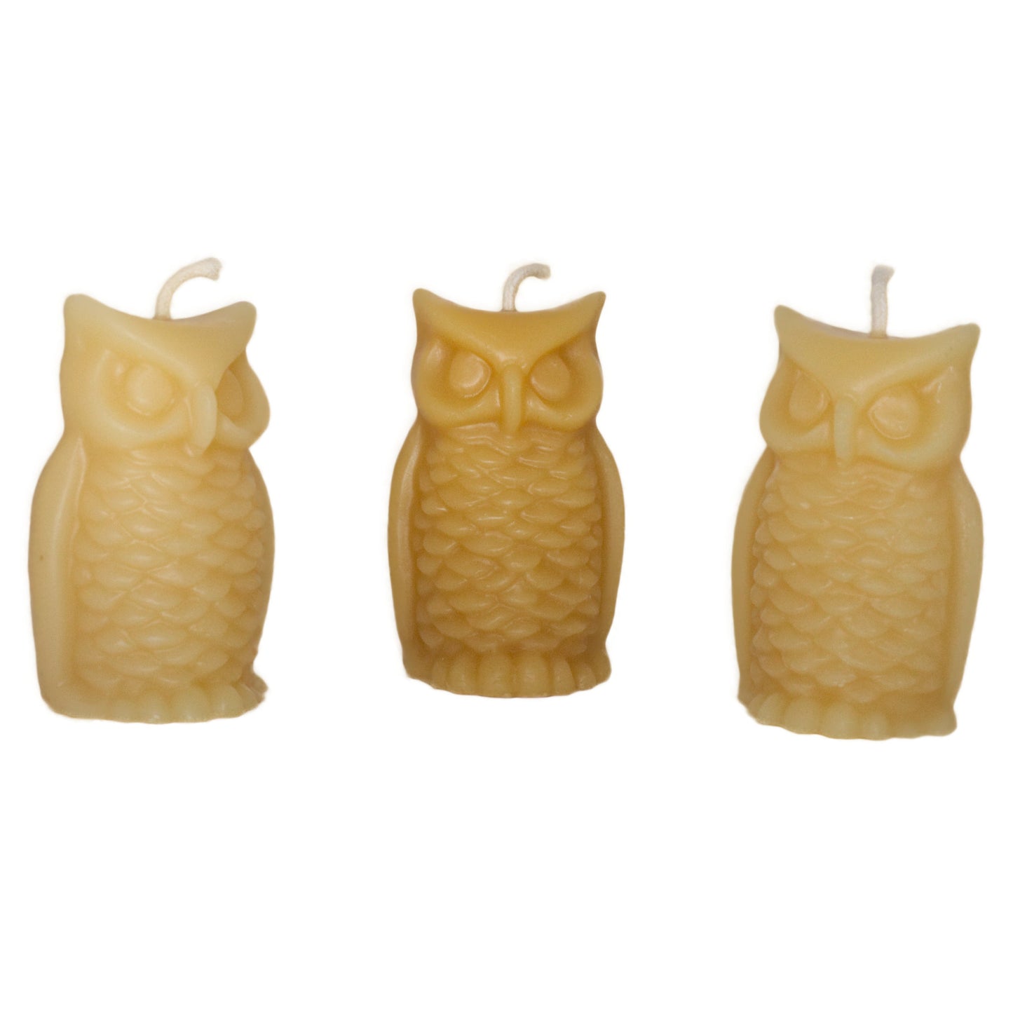 Beeswax candle owl ornamental
