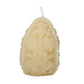 Beeswax candle carved egg white
