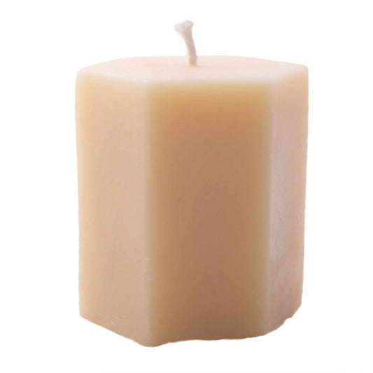 Beeswax candle hexagon