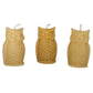 Beeswax candle owl ornamental