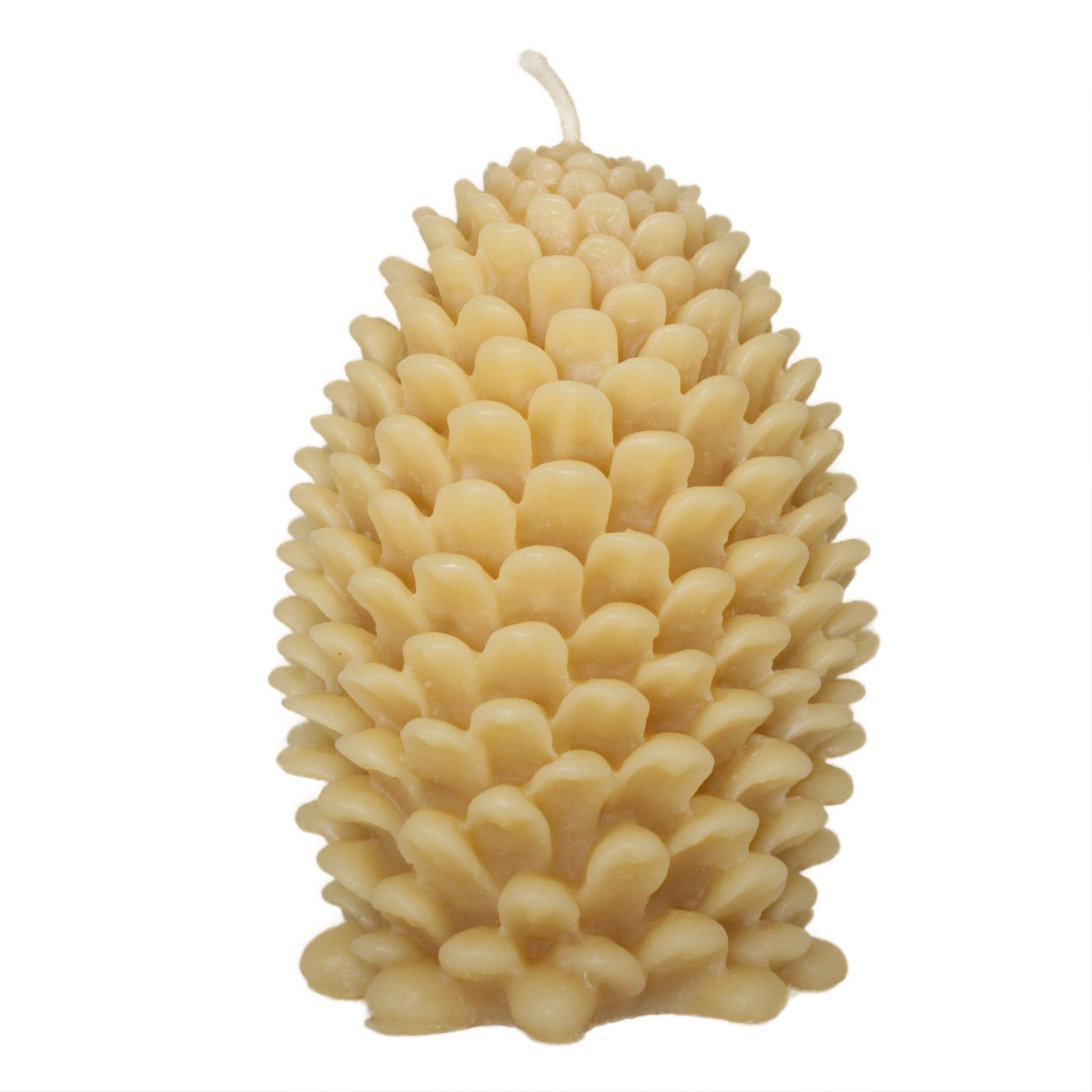 Beeswax candle pinecone ornamental