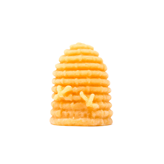 Beeswax Skep with Bees Candle